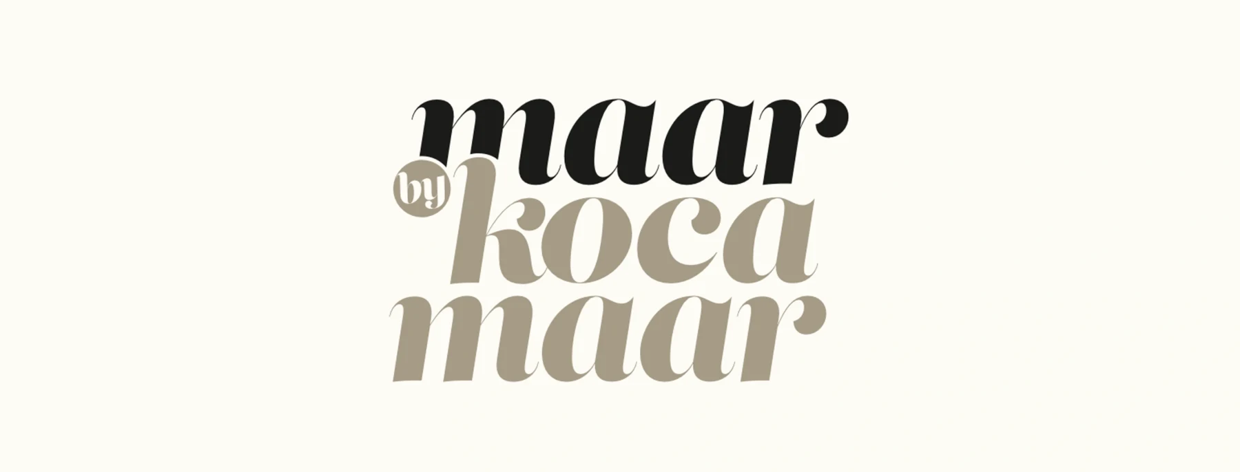 MAAR typographic mark — close crop from packaging